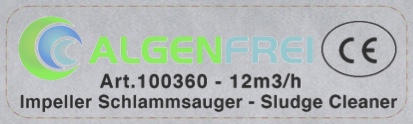 Algenfrei Motor Aufkleber 69x19mm